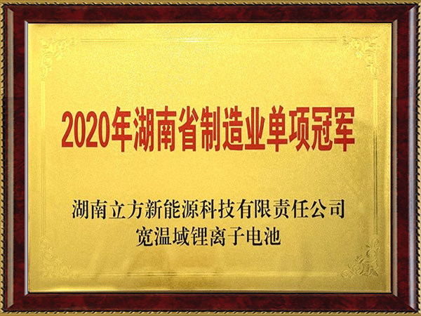 湖南省制造業(yè)單項冠軍